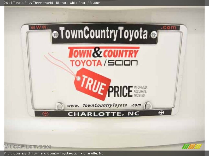 Blizzard White Pearl / Bisque 2014 Toyota Prius Three Hybrid