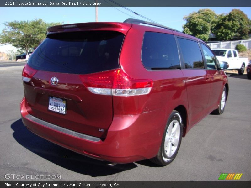 Salsa Red Pearl / Light Gray 2011 Toyota Sienna LE