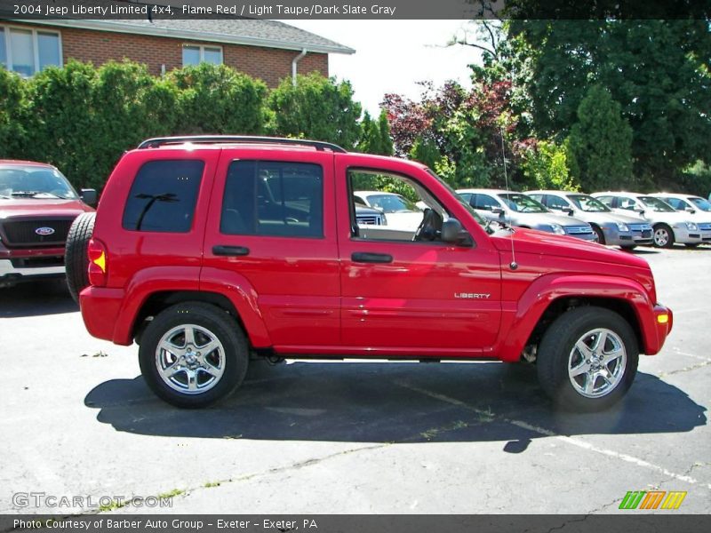 Flame Red / Light Taupe/Dark Slate Gray 2004 Jeep Liberty Limited 4x4