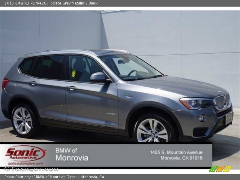 Space Grey Metallic / Black 2015 BMW X3 xDrive28i