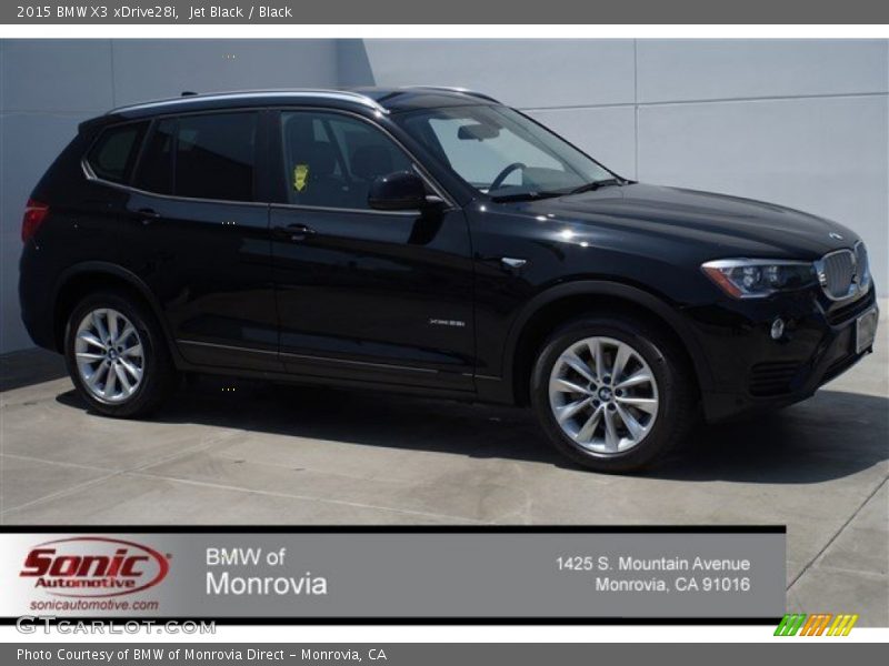 Jet Black / Black 2015 BMW X3 xDrive28i