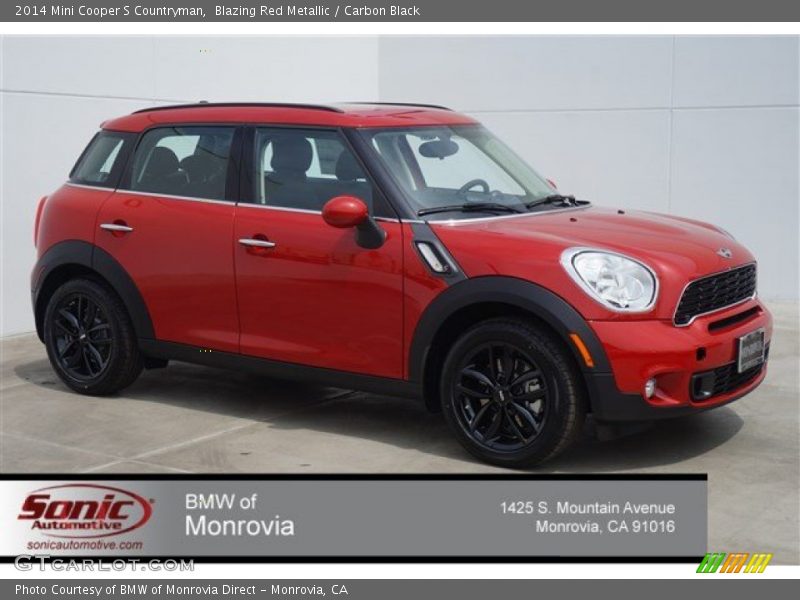 Blazing Red Metallic / Carbon Black 2014 Mini Cooper S Countryman