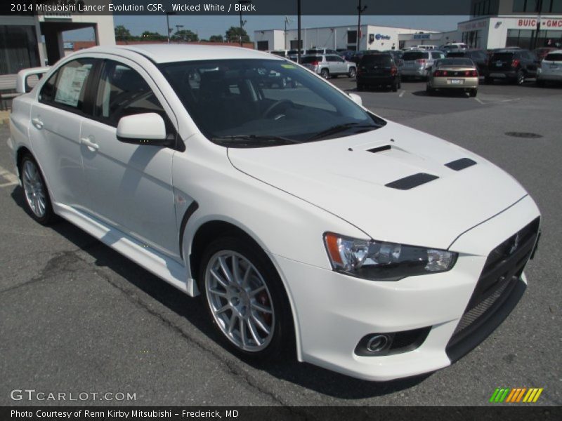 Wicked White / Black 2014 Mitsubishi Lancer Evolution GSR