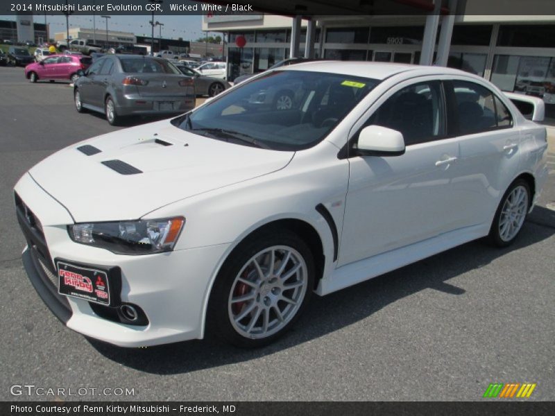 Wicked White / Black 2014 Mitsubishi Lancer Evolution GSR