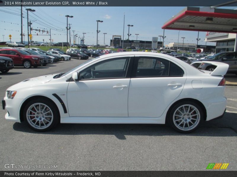 Wicked White / Black 2014 Mitsubishi Lancer Evolution GSR