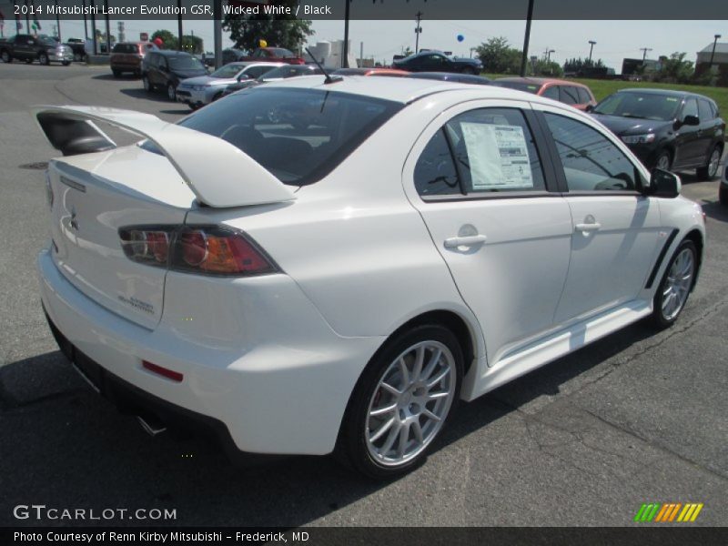 Wicked White / Black 2014 Mitsubishi Lancer Evolution GSR