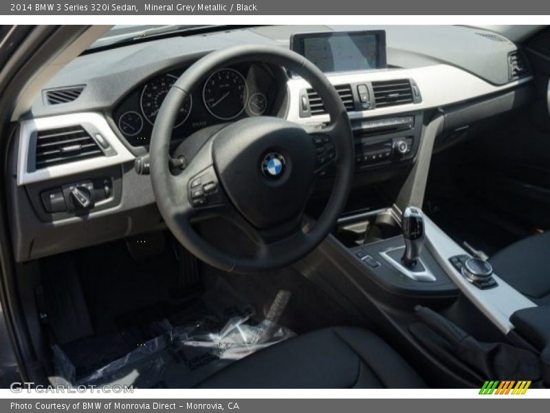 Mineral Grey Metallic / Black 2014 BMW 3 Series 320i Sedan