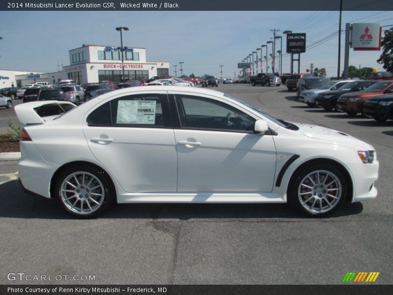 Wicked White / Black 2014 Mitsubishi Lancer Evolution GSR
