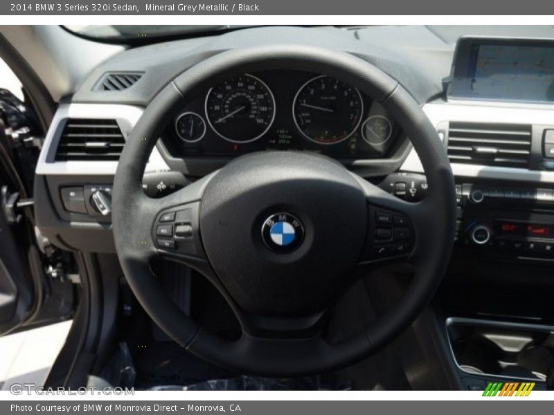 Mineral Grey Metallic / Black 2014 BMW 3 Series 320i Sedan