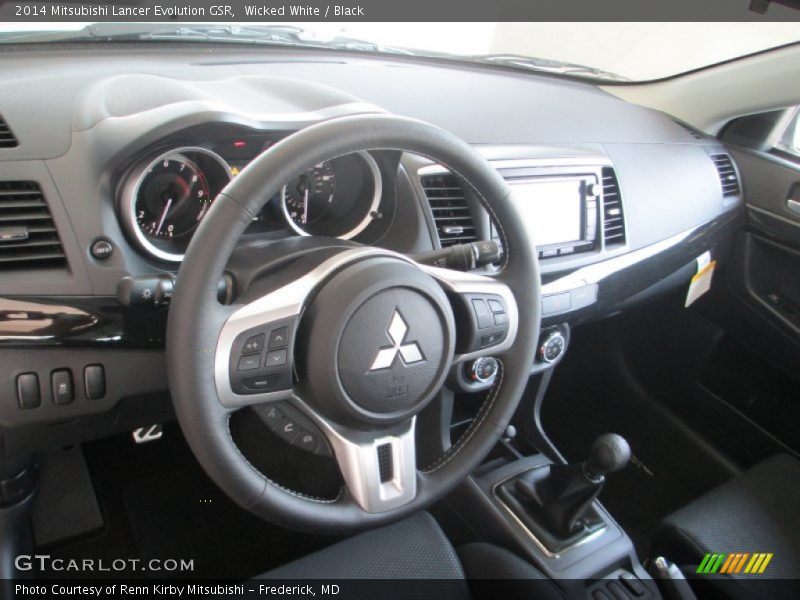Wicked White / Black 2014 Mitsubishi Lancer Evolution GSR