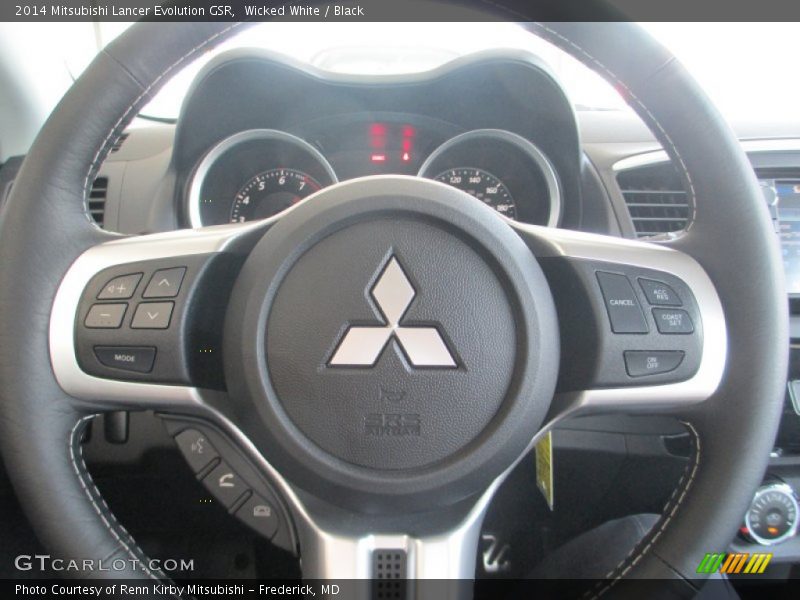 Wicked White / Black 2014 Mitsubishi Lancer Evolution GSR