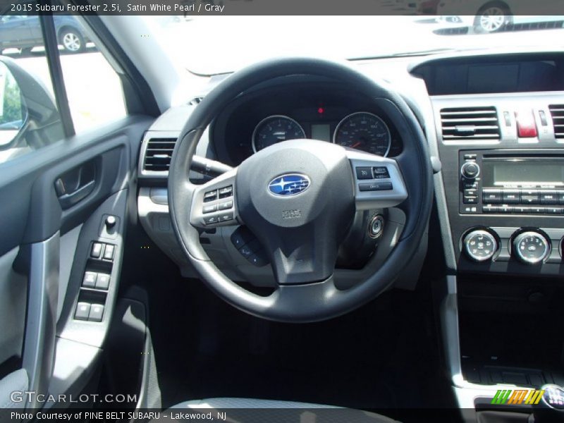 Satin White Pearl / Gray 2015 Subaru Forester 2.5i