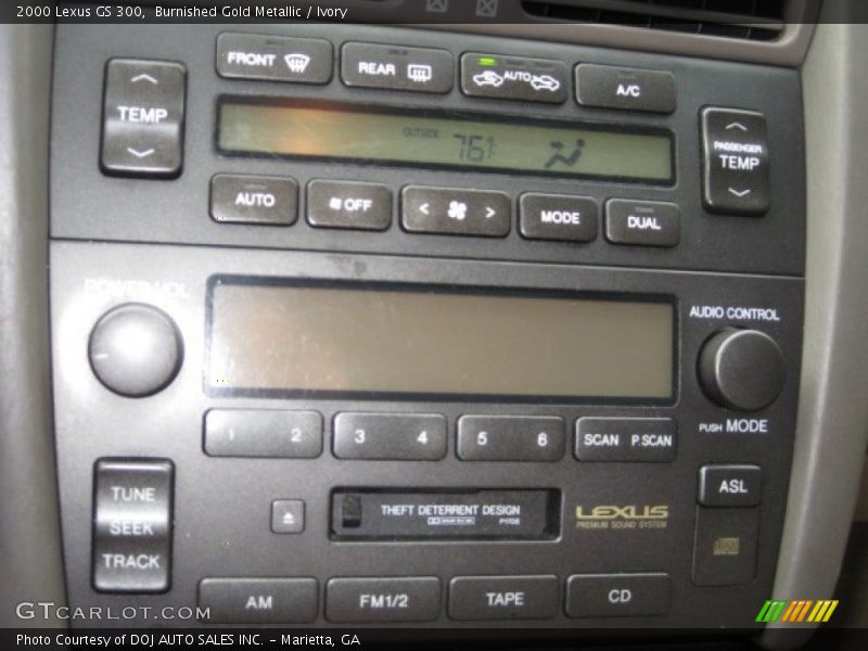 Burnished Gold Metallic / Ivory 2000 Lexus GS 300