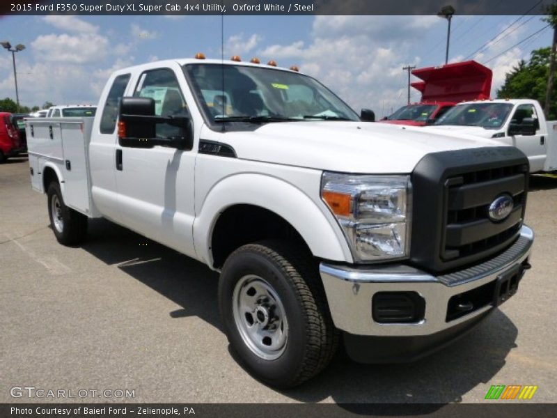 Oxford White / Steel 2015 Ford F350 Super Duty XL Super Cab 4x4 Utility