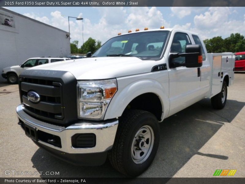 Oxford White / Steel 2015 Ford F350 Super Duty XL Super Cab 4x4 Utility