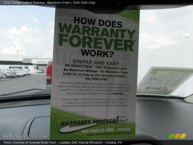 Blackberry Pearl / Dark Slate Gray 2011 Dodge Caliber Express