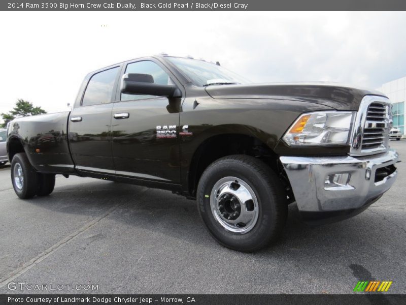 Black Gold Pearl / Black/Diesel Gray 2014 Ram 3500 Big Horn Crew Cab Dually