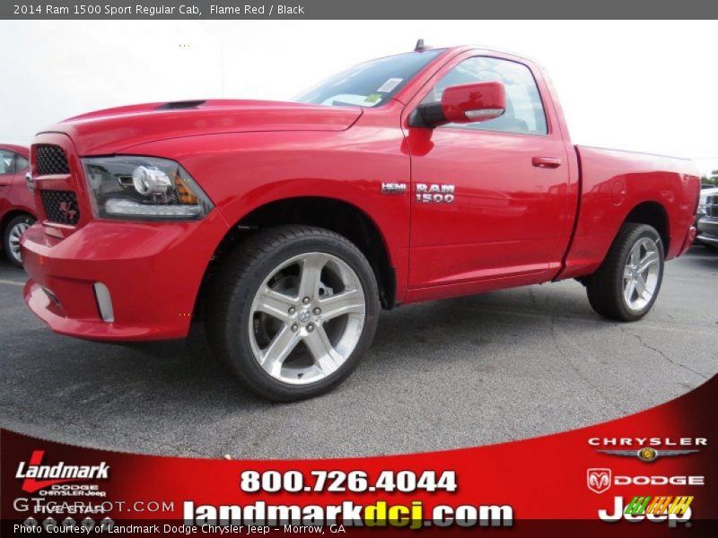 Flame Red / Black 2014 Ram 1500 Sport Regular Cab