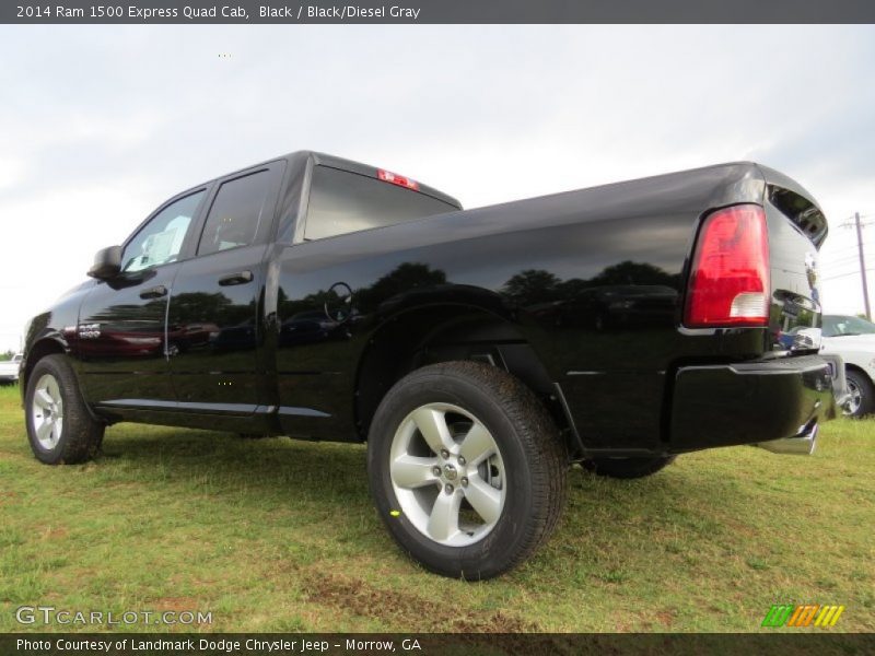 Black / Black/Diesel Gray 2014 Ram 1500 Express Quad Cab