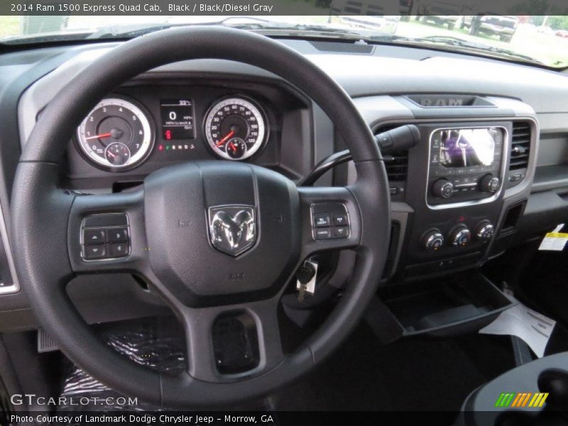 Black / Black/Diesel Gray 2014 Ram 1500 Express Quad Cab