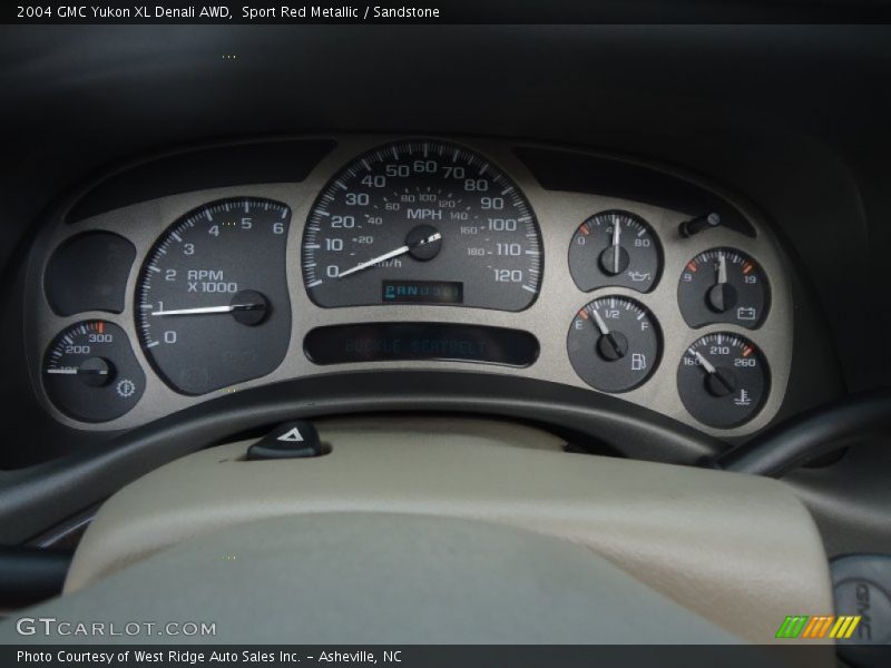 Sport Red Metallic / Sandstone 2004 GMC Yukon XL Denali AWD