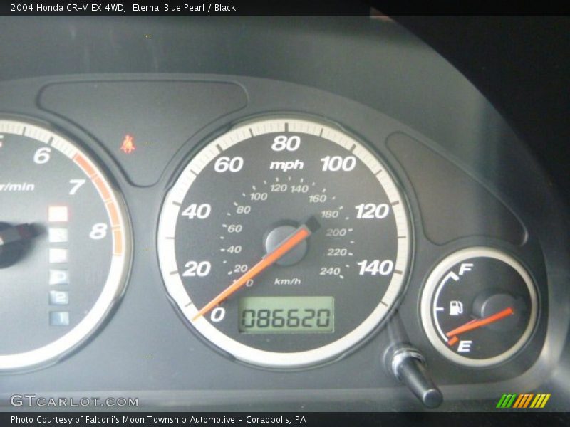 Eternal Blue Pearl / Black 2004 Honda CR-V EX 4WD