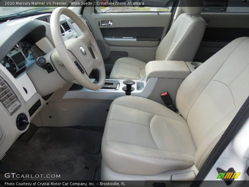 White Suede / Greystone/Stone Alcantara 2010 Mercury Mariner V6 Premier