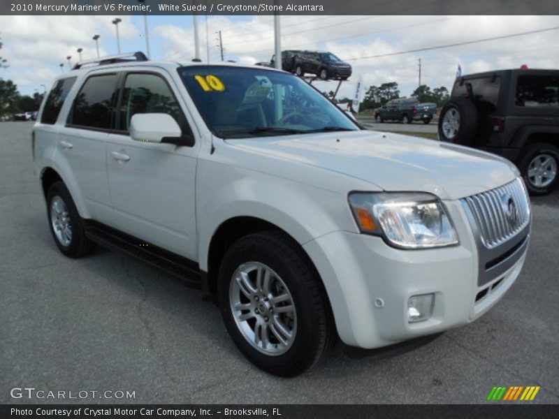 White Suede / Greystone/Stone Alcantara 2010 Mercury Mariner V6 Premier