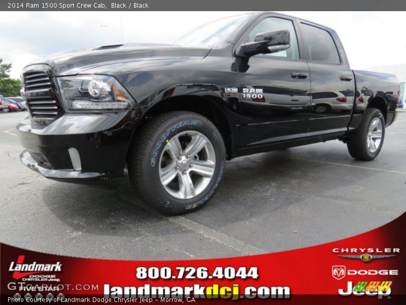 Black / Black 2014 Ram 1500 Sport Crew Cab