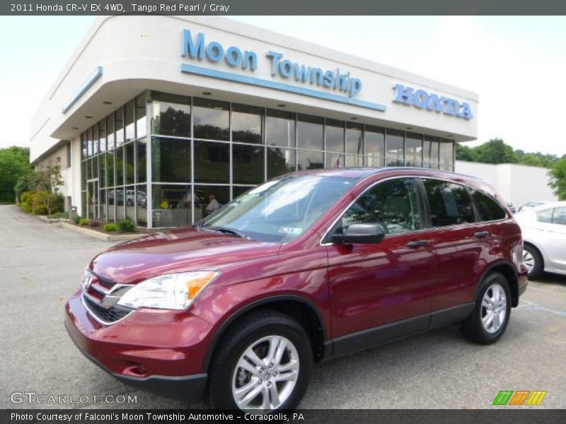 Tango Red Pearl / Gray 2011 Honda CR-V EX 4WD