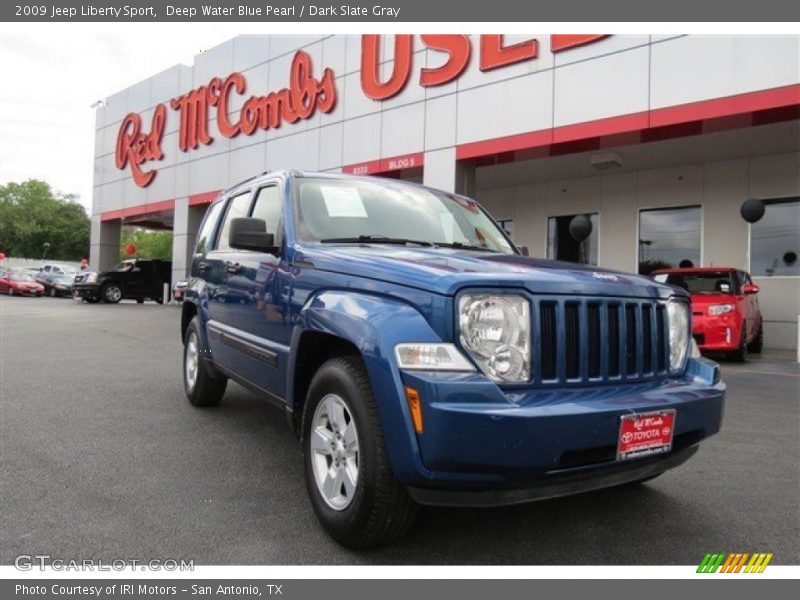 Deep Water Blue Pearl / Dark Slate Gray 2009 Jeep Liberty Sport