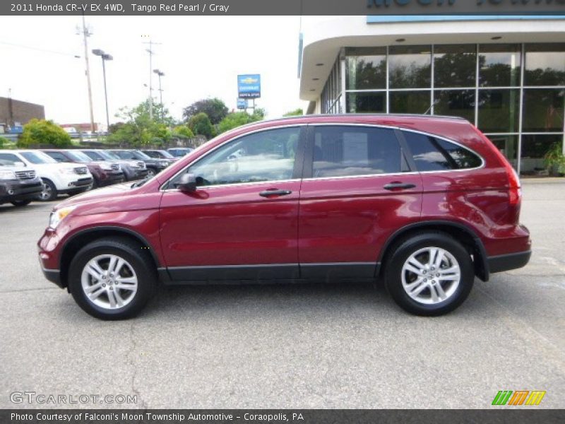 Tango Red Pearl / Gray 2011 Honda CR-V EX 4WD