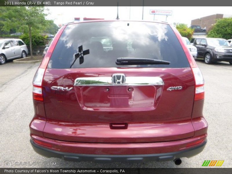 Tango Red Pearl / Gray 2011 Honda CR-V EX 4WD