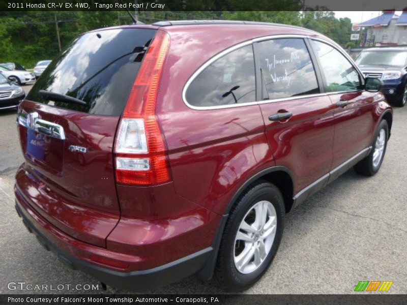 Tango Red Pearl / Gray 2011 Honda CR-V EX 4WD