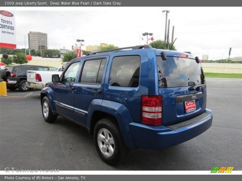 Deep Water Blue Pearl / Dark Slate Gray 2009 Jeep Liberty Sport