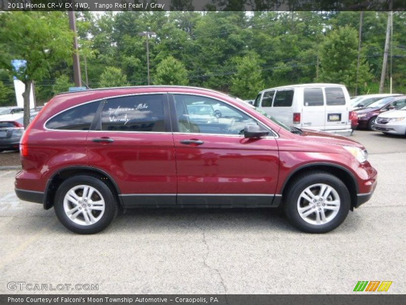 Tango Red Pearl / Gray 2011 Honda CR-V EX 4WD