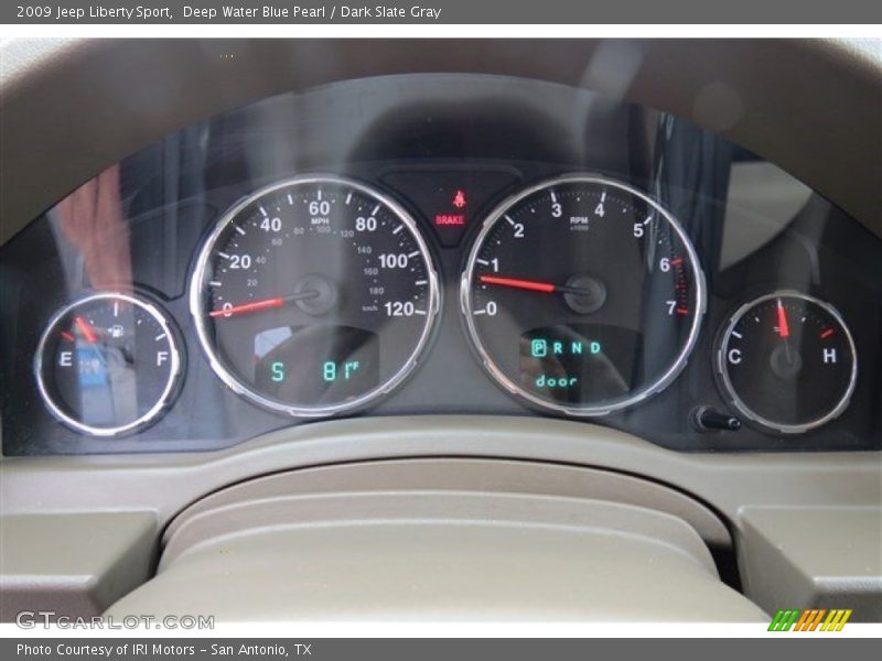 Deep Water Blue Pearl / Dark Slate Gray 2009 Jeep Liberty Sport