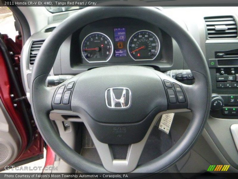 Tango Red Pearl / Gray 2011 Honda CR-V EX 4WD