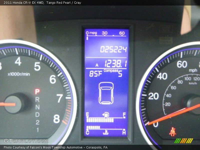 Tango Red Pearl / Gray 2011 Honda CR-V EX 4WD