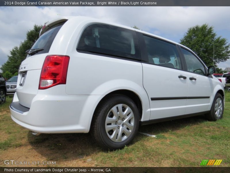 Bright White / Black/Light Graystone 2014 Dodge Grand Caravan American Value Package