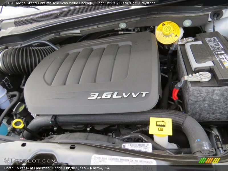 Bright White / Black/Light Graystone 2014 Dodge Grand Caravan American Value Package
