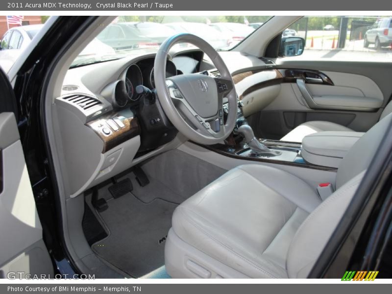 Crystal Black Pearl / Taupe 2011 Acura MDX Technology