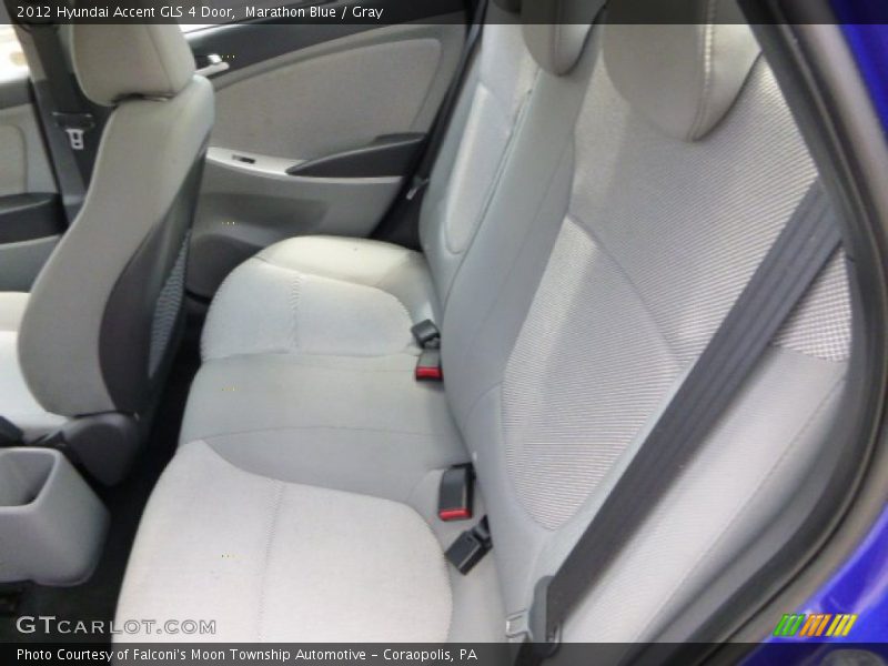 Marathon Blue / Gray 2012 Hyundai Accent GLS 4 Door