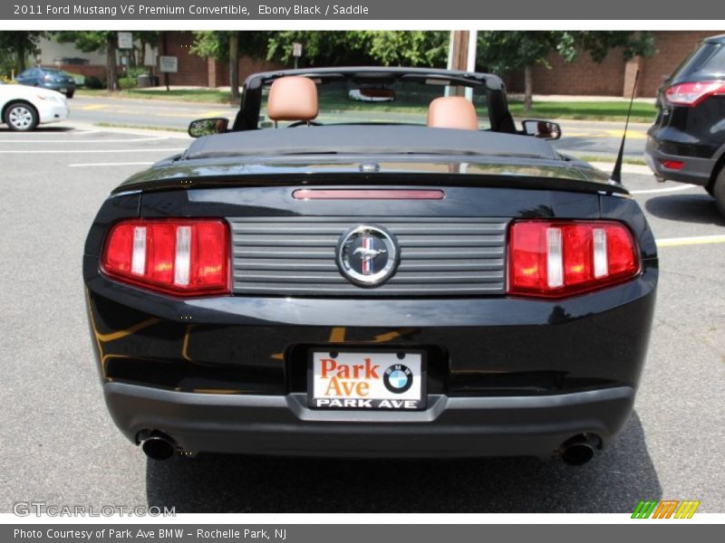 Ebony Black / Saddle 2011 Ford Mustang V6 Premium Convertible