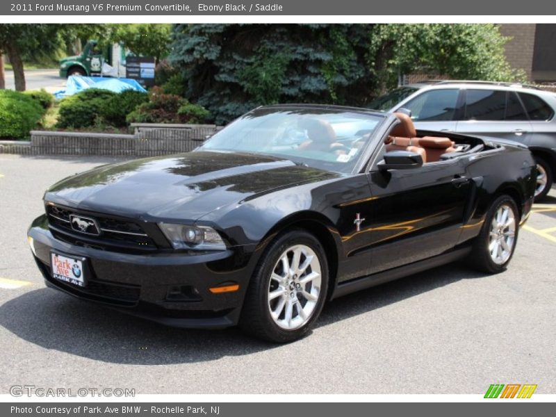 Ebony Black / Saddle 2011 Ford Mustang V6 Premium Convertible