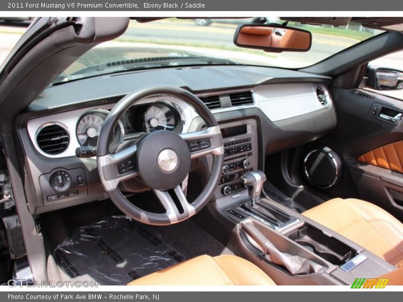 Ebony Black / Saddle 2011 Ford Mustang V6 Premium Convertible