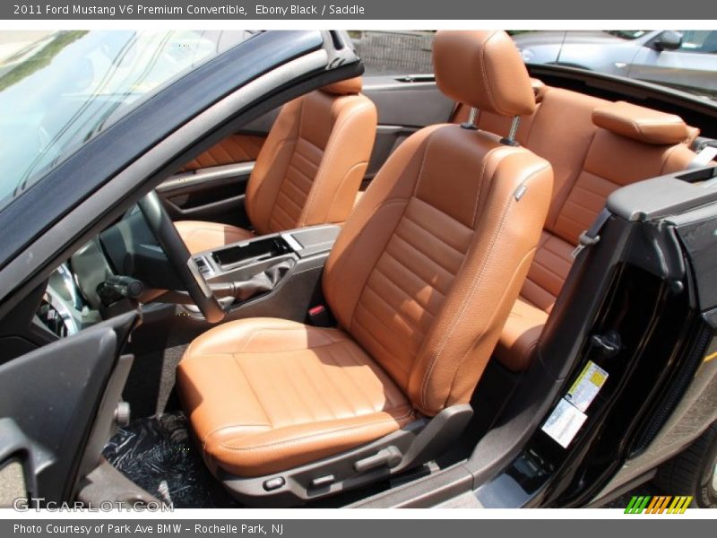 Ebony Black / Saddle 2011 Ford Mustang V6 Premium Convertible