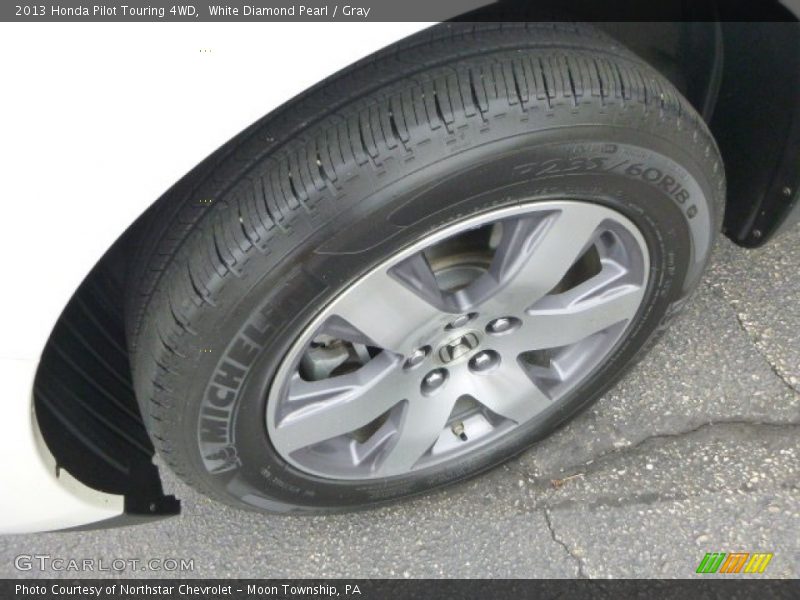 White Diamond Pearl / Gray 2013 Honda Pilot Touring 4WD
