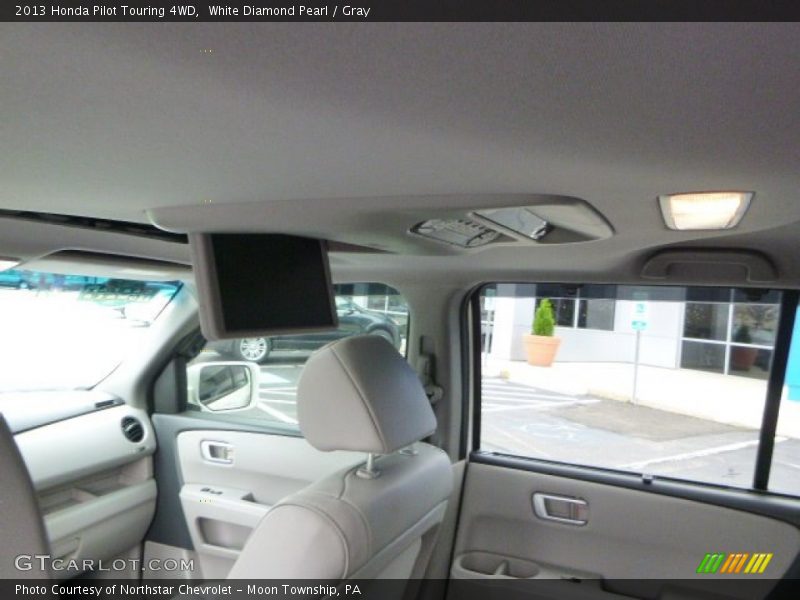 White Diamond Pearl / Gray 2013 Honda Pilot Touring 4WD