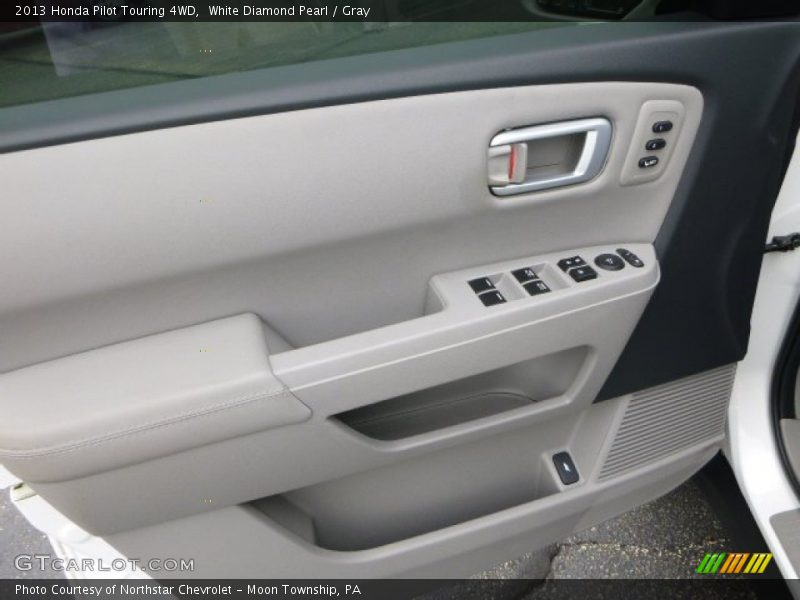 White Diamond Pearl / Gray 2013 Honda Pilot Touring 4WD